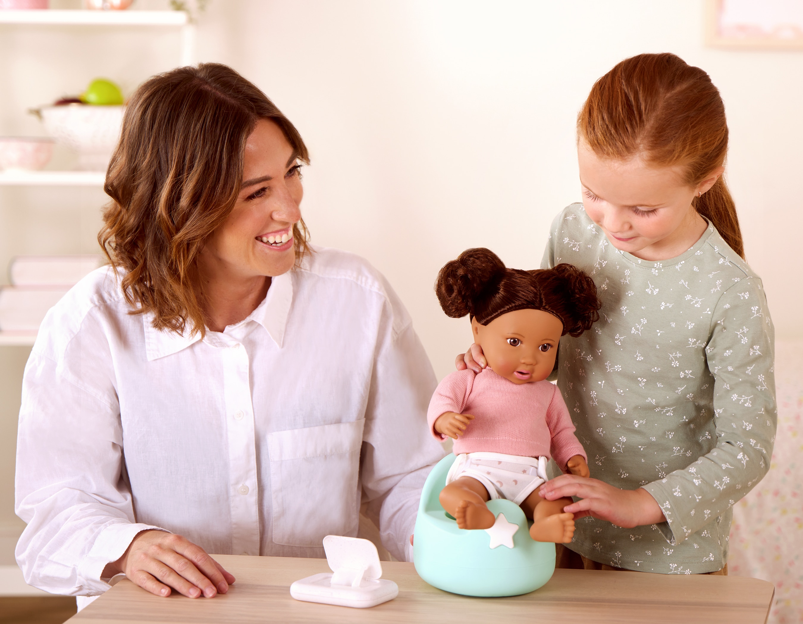 Orinal con sonidos y accesorios para muñeca Lullababy Bebe 9