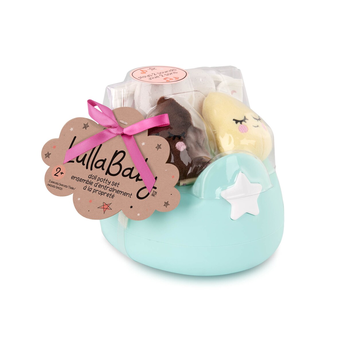 Orinal con sonidos y accesorios para muñeca Lullababy Bebe 12