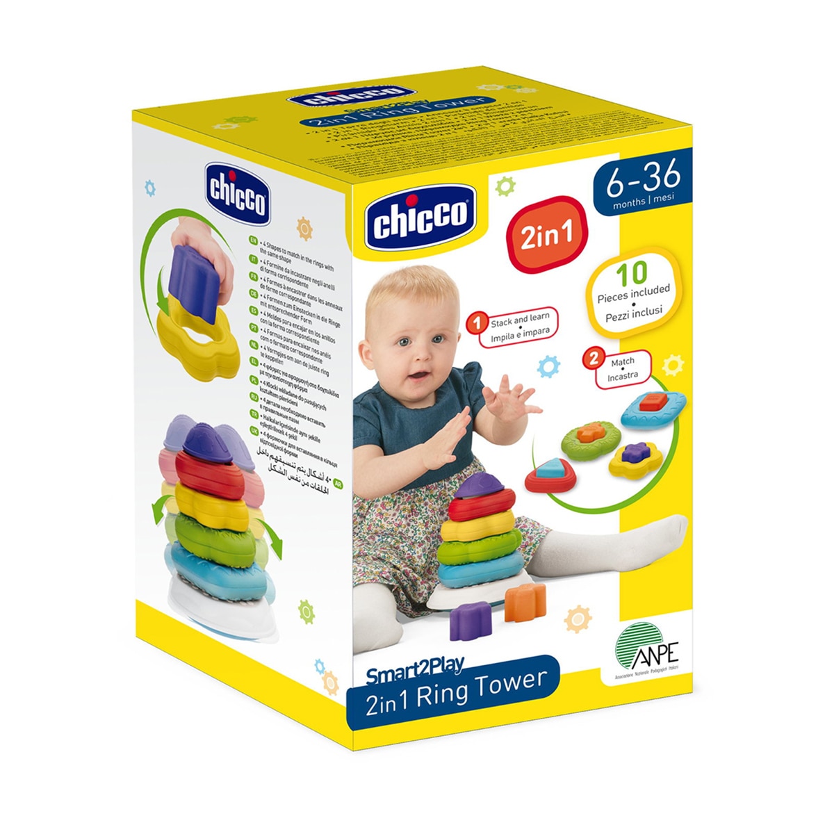 Imagen 0 de Apilable Pirámide de Anillos 2 en 1 Chicco