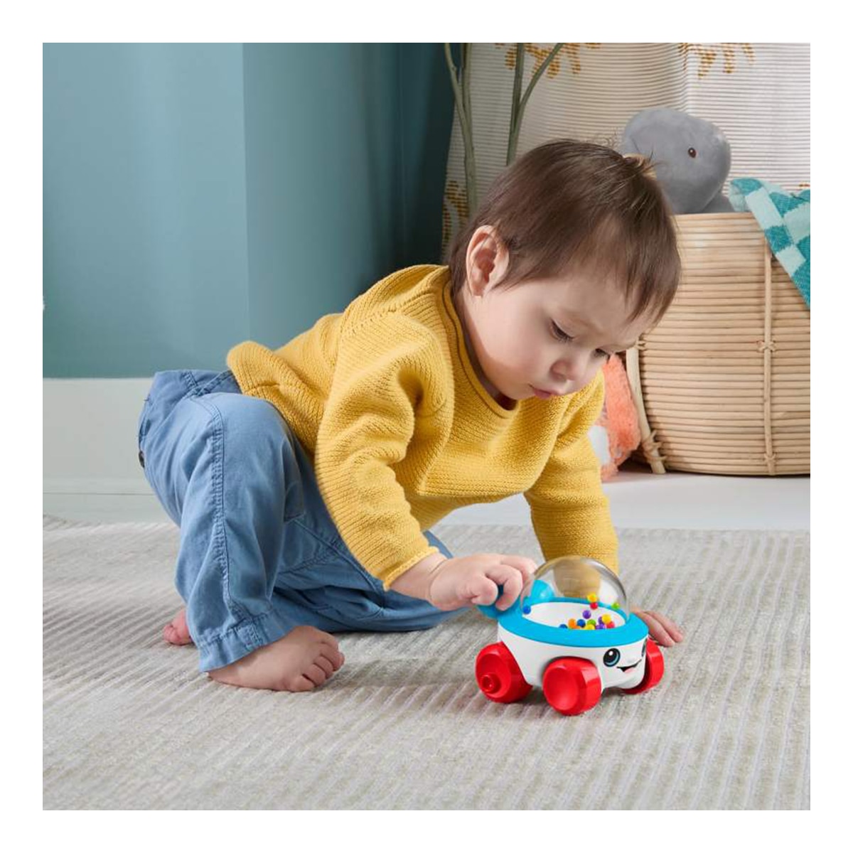 Juguete para bebés Vehículo para empujar con sonidos Corn Popper ideal para bebés desde 6 meses Fisher-Price 2