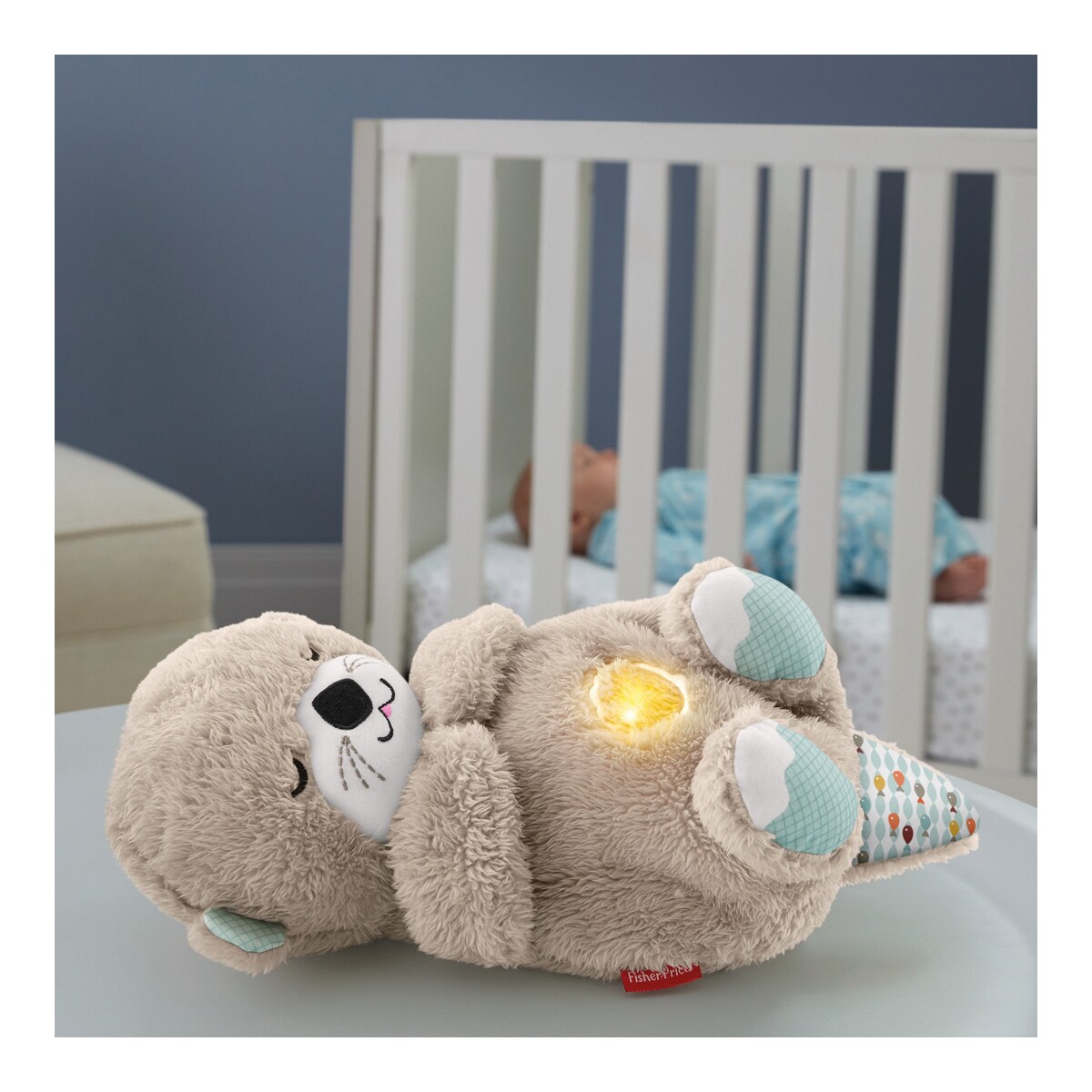 Fisher-Price Nutria Hora de Dormir, juguete de cuna y peluche para bebé recién nacido 6