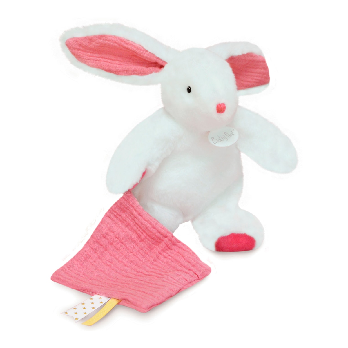 Peluche conejo con Mantita rosa lychee 1