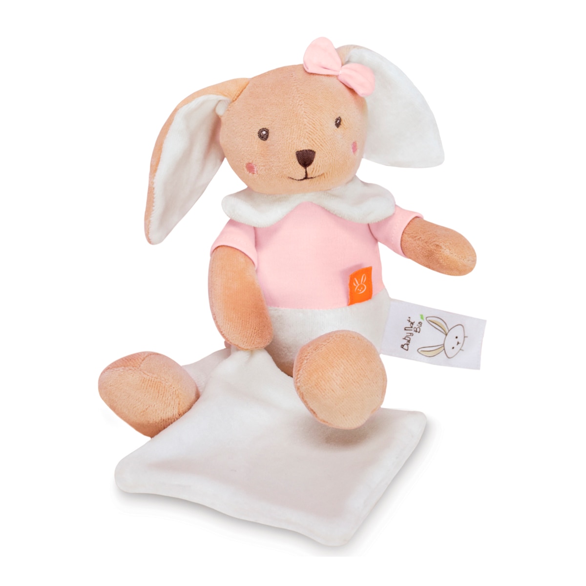 Peluche con Mantita conejo rosa BIO 1