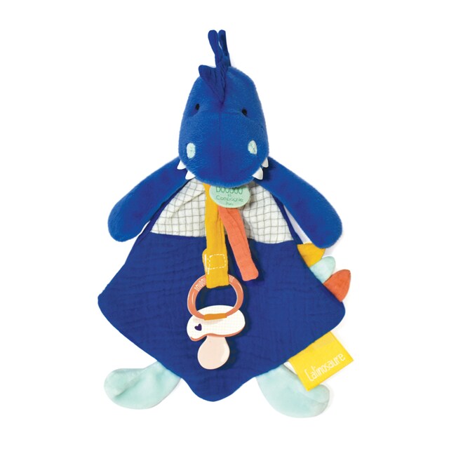 Les Calinosaures  Sashou, Mantita Pinza Para Chupete (Azul)