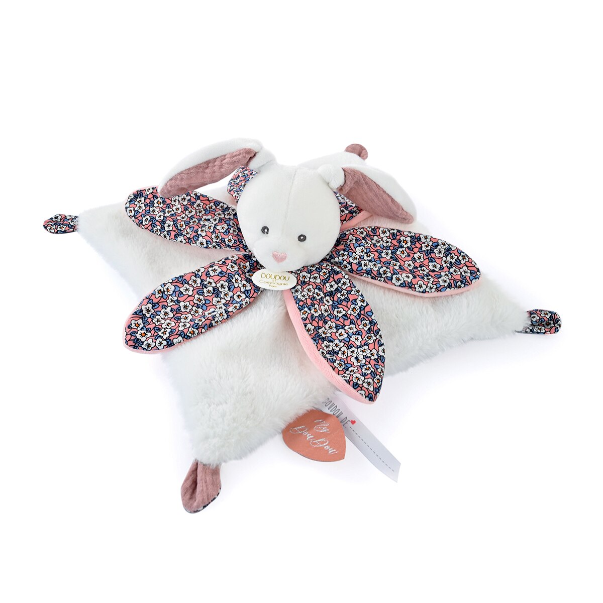 Doudou 27 cm Conejo rosa pétalo 1