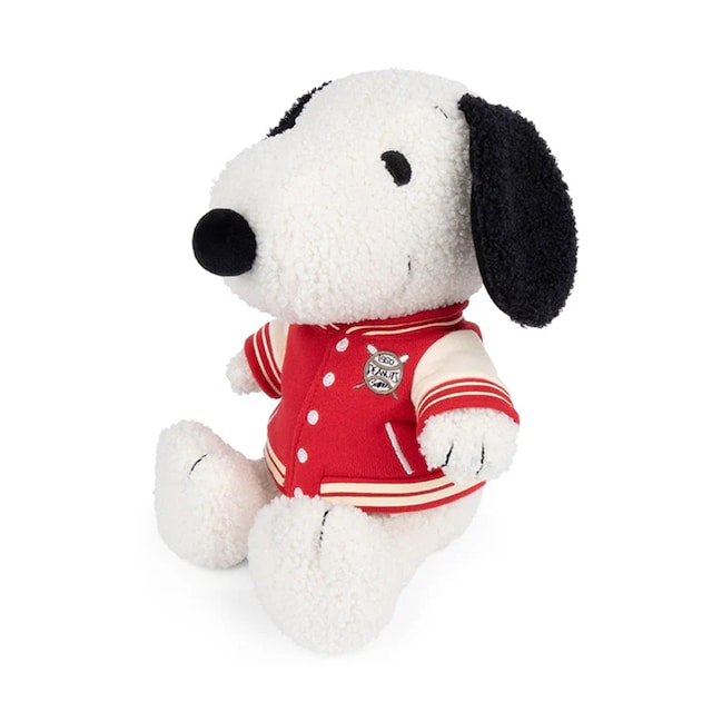 Peluche Snoopy Sitting with Varsity Jacket