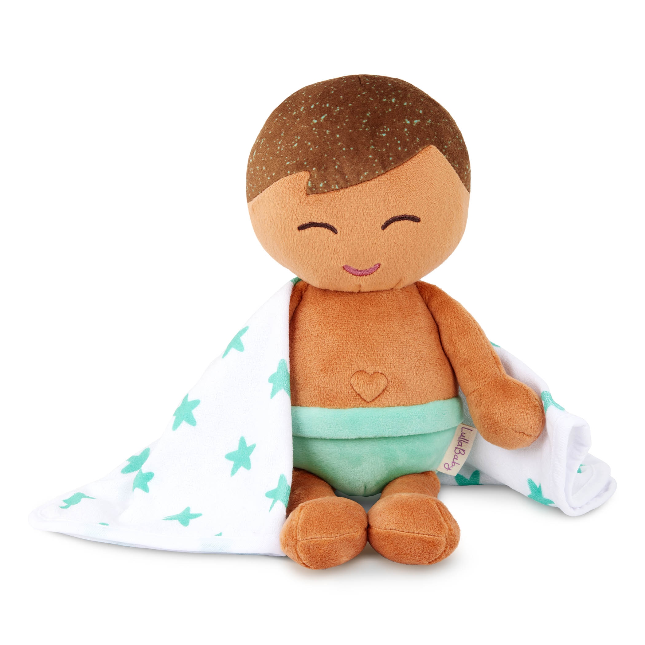Muñeco peluche de baño, pelo marron Lullababy 3
