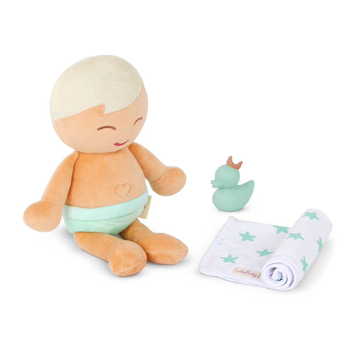 Imagen 0 de Muñeco peluche de Baño pelo rubio Lullababy Bebe