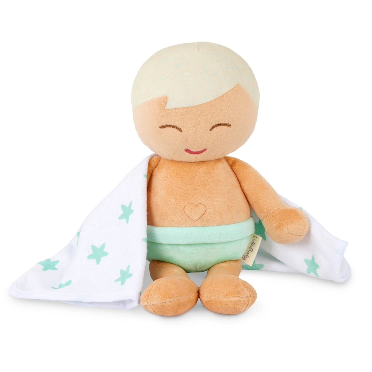 Muñeco peluche de Baño pelo rubio Lullababy Bebe 3