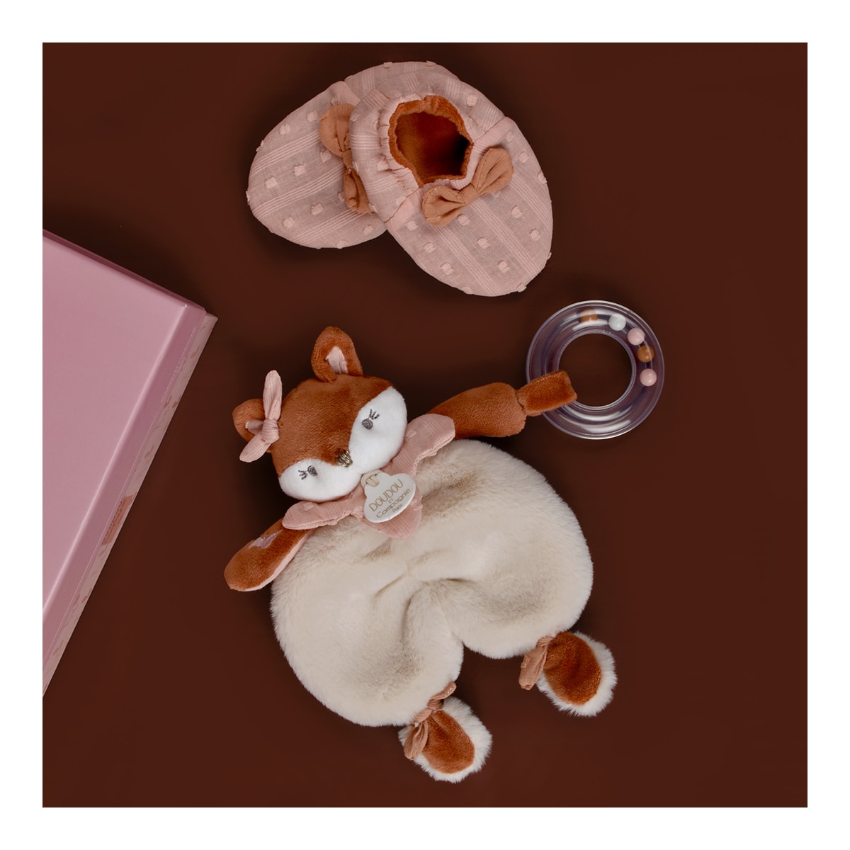 Imagen 3 de Peluche Y Zapatillas Zorro Doudou Et Compagnie
