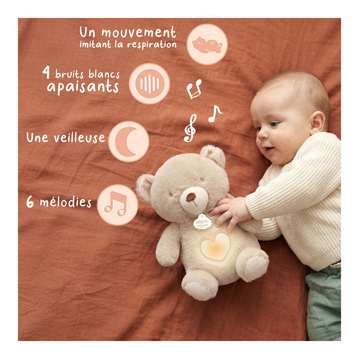 Peluche Oso 28Cm Doudou Et Compagnie 3