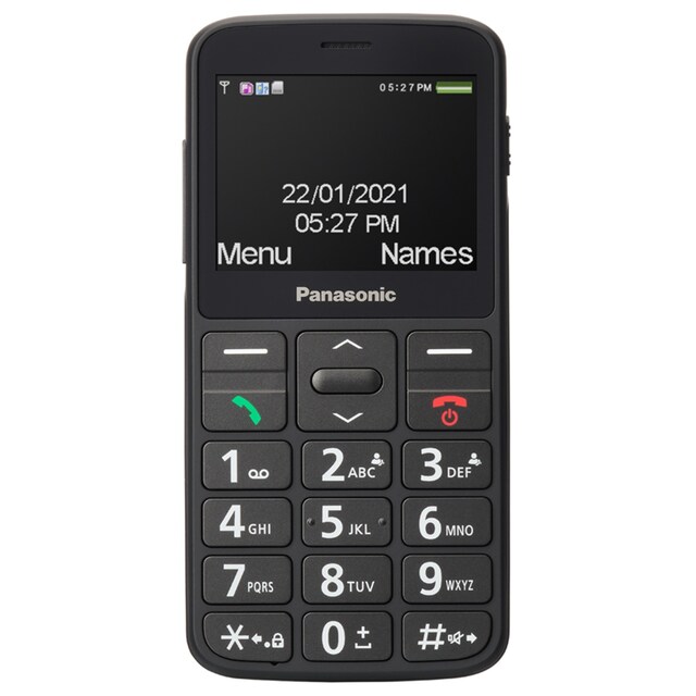 Teléfono móvil senior Panasonic KX-TU160 de fácil uso negro