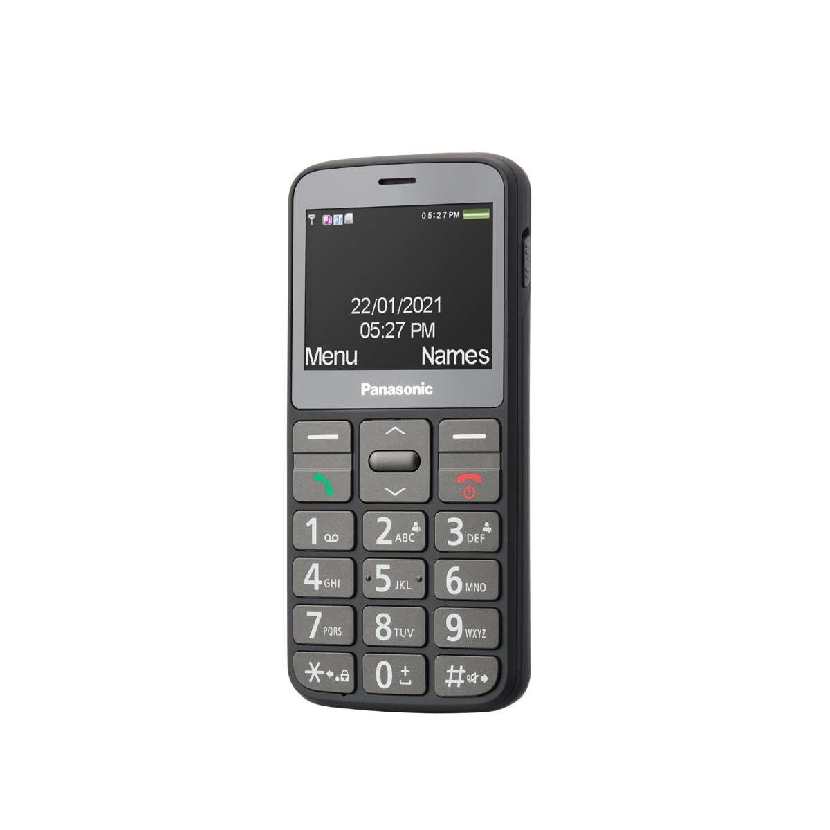 Teléfono móvil senior Panasonic KX-TU160 de fácil uso negro Negro-3