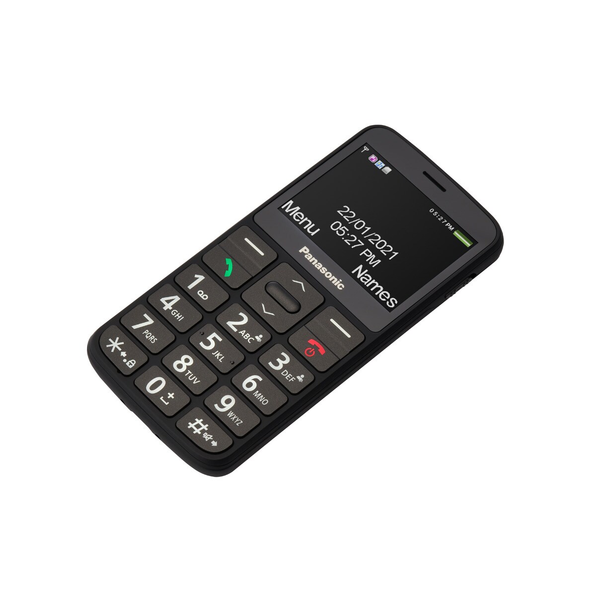 Teléfono móvil senior Panasonic KX-TU160 de fácil uso negro Negro-5