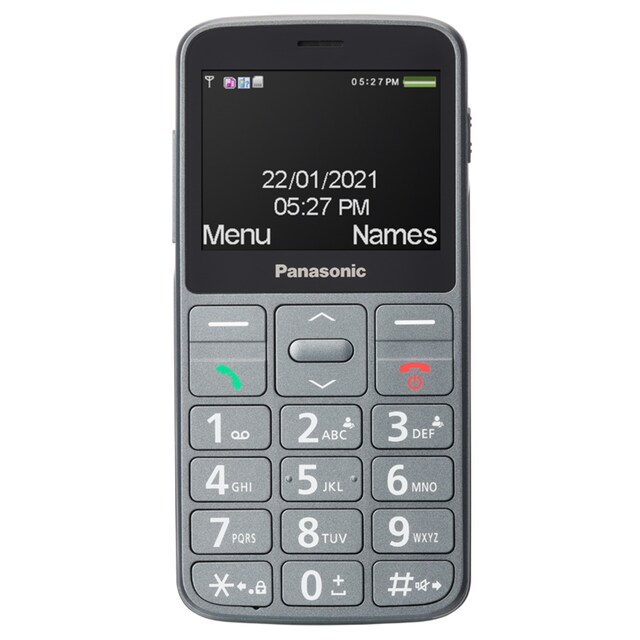 Teléfono móvil senior Panasonic KX-TU160 gris de fácil uso