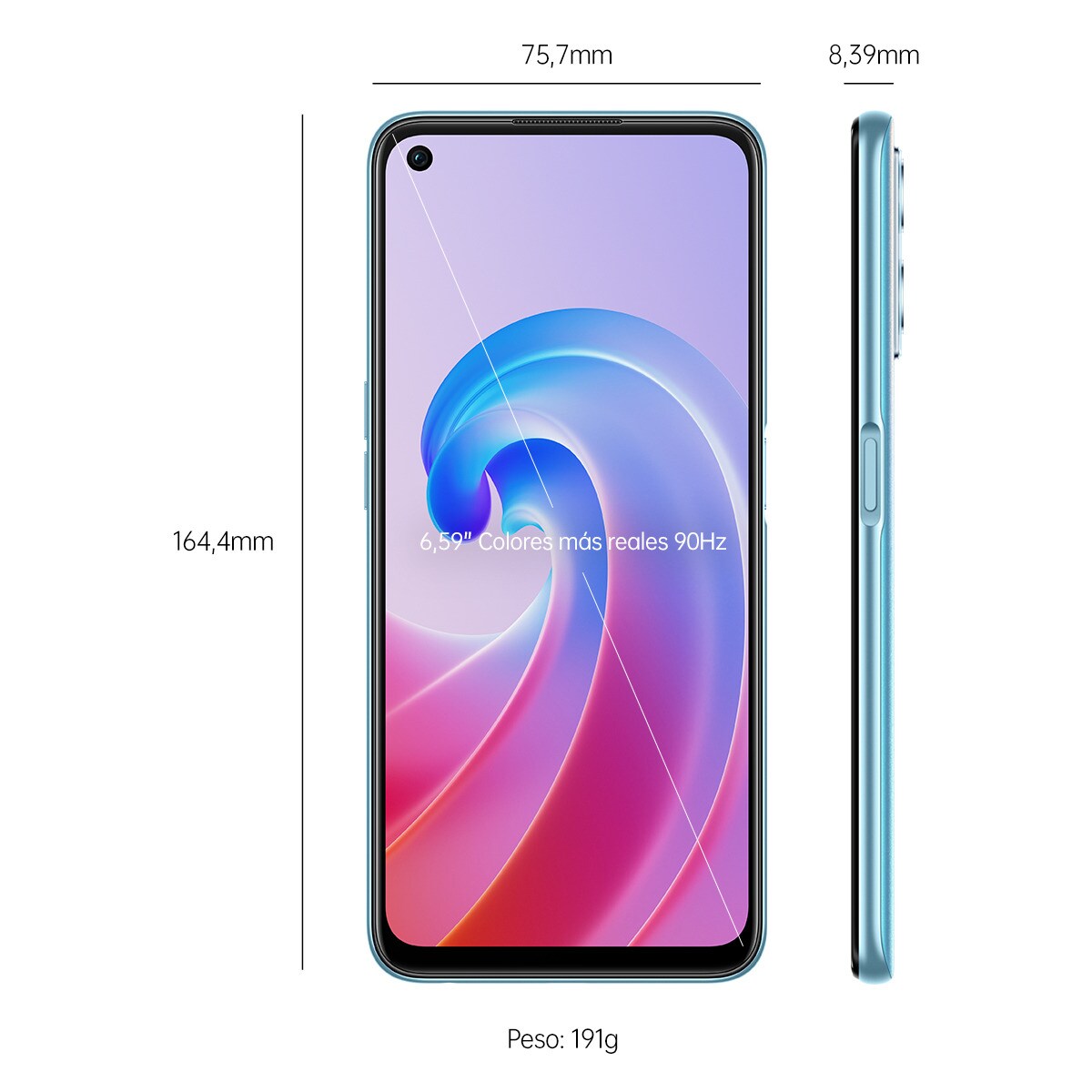 Oppo A96 móvil libre Sunset Blue-3