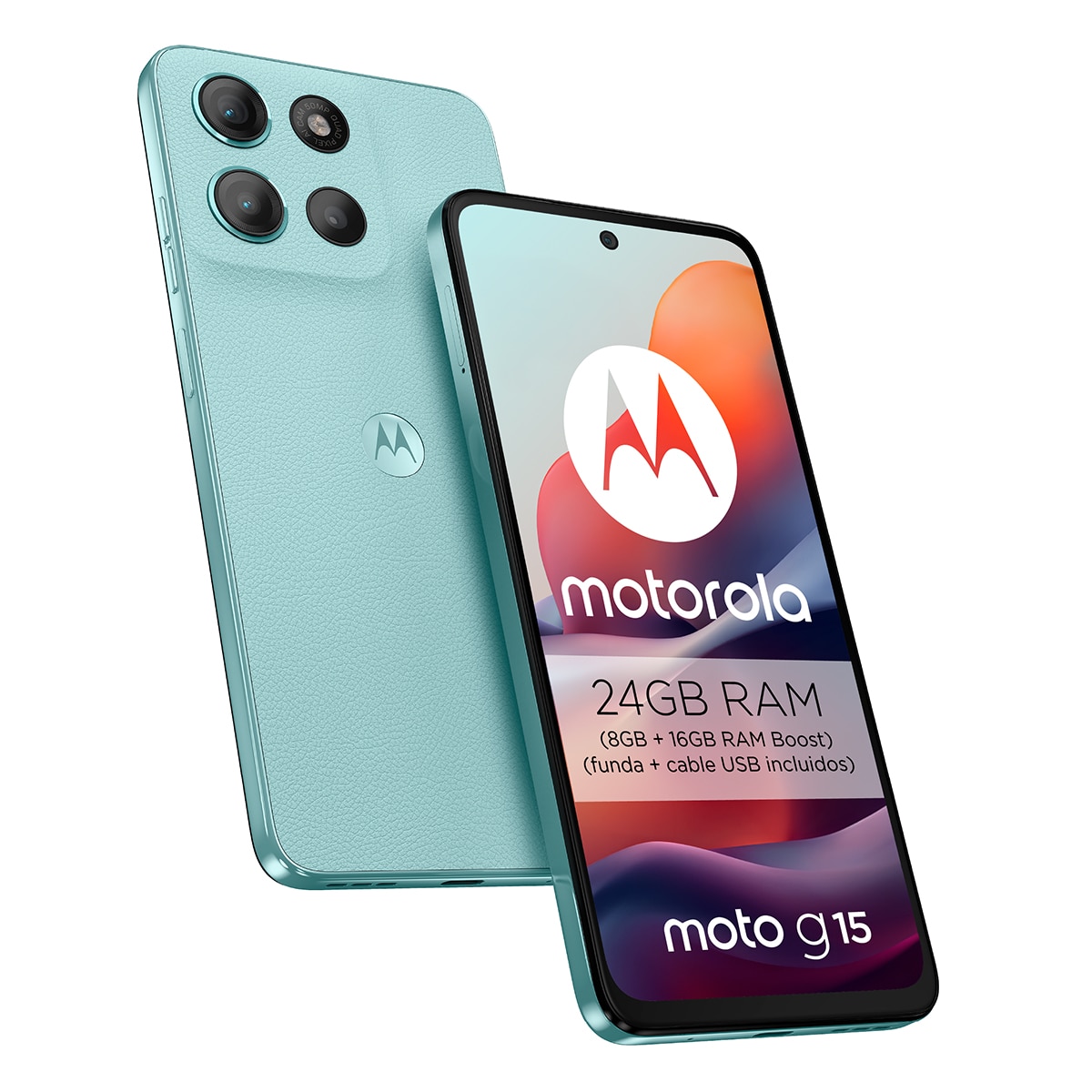 Motorola moto g15 8GB + 512GB móvil libre - Azul 512 GB + 8 GB RAM Verde claro-3