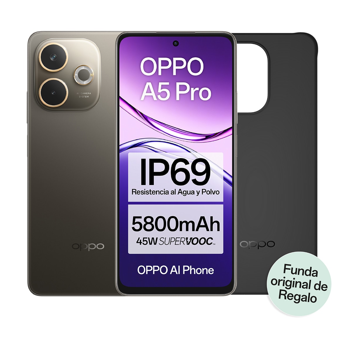 Oppo A5 Pro 8GB + 256GB Móvil libre - Negro 256 GB + 8 GB RAM Negro-2