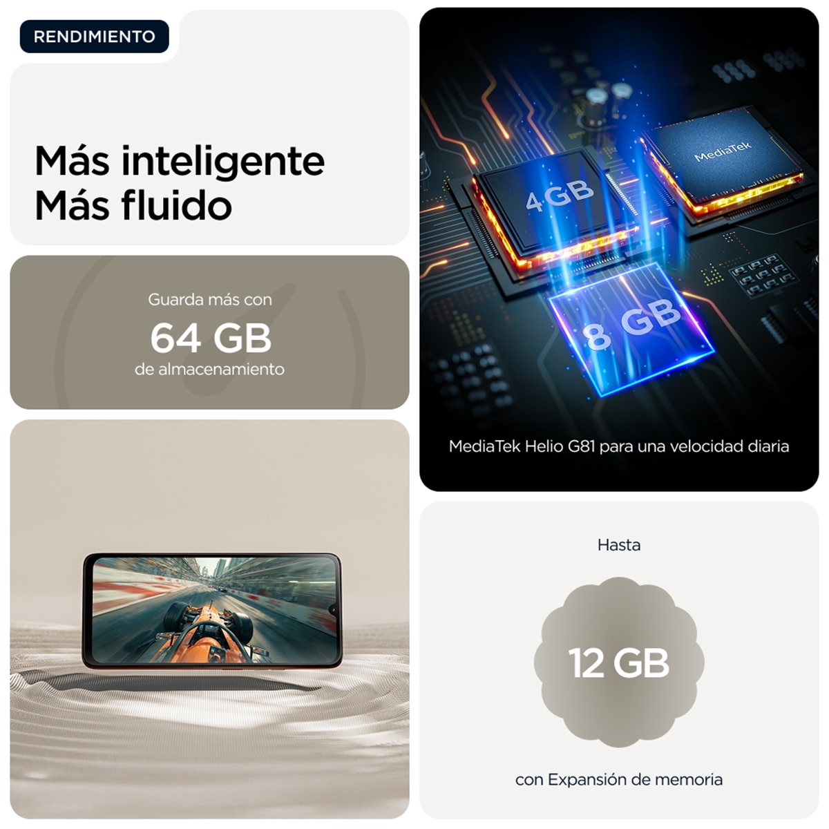 Motorola moto g06 power 4GB + 256GB móvil libre Pantone Laurel Oak-8