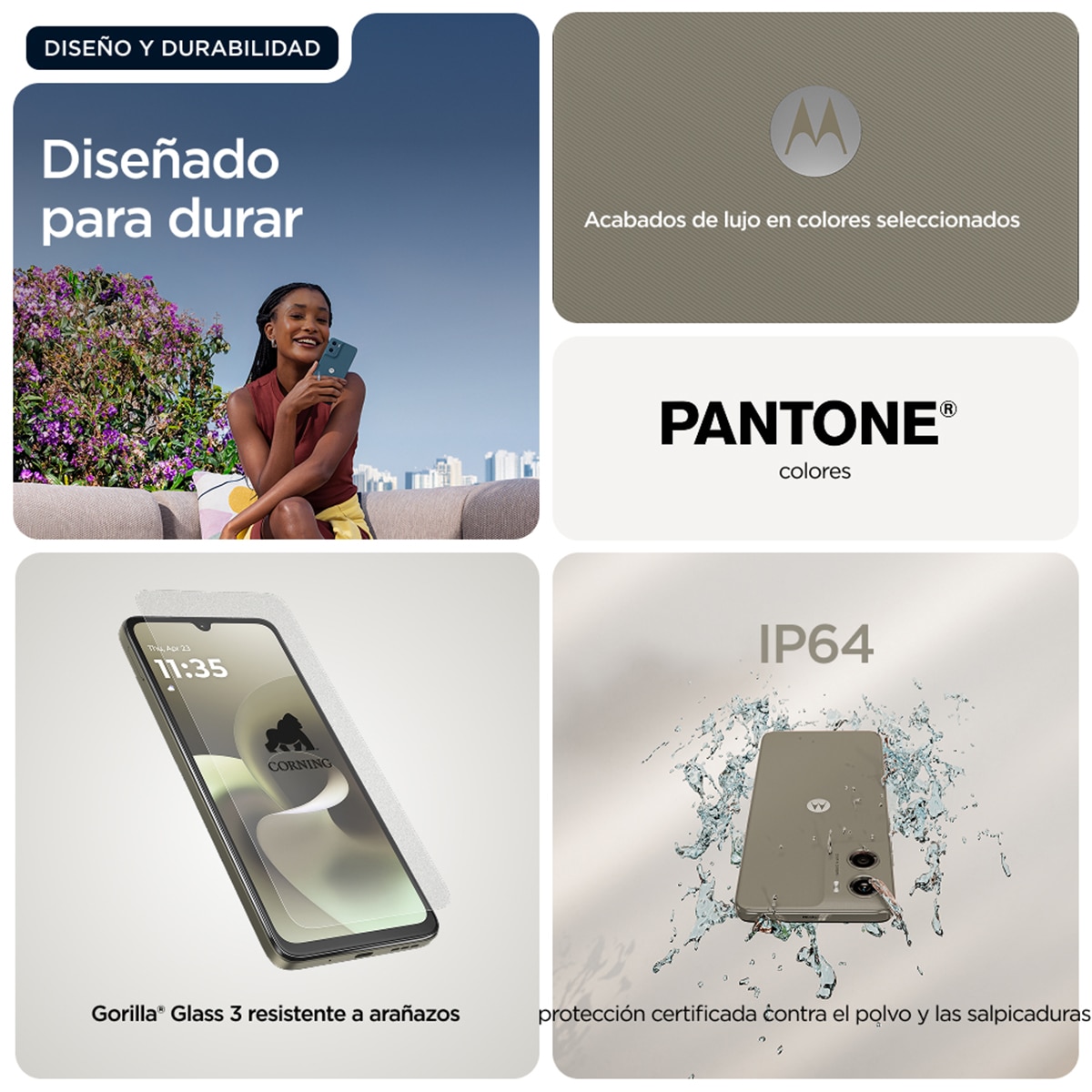 Motorola moto g06 power 4GB + 256GB móvil libre Pantone Laurel Oak-9