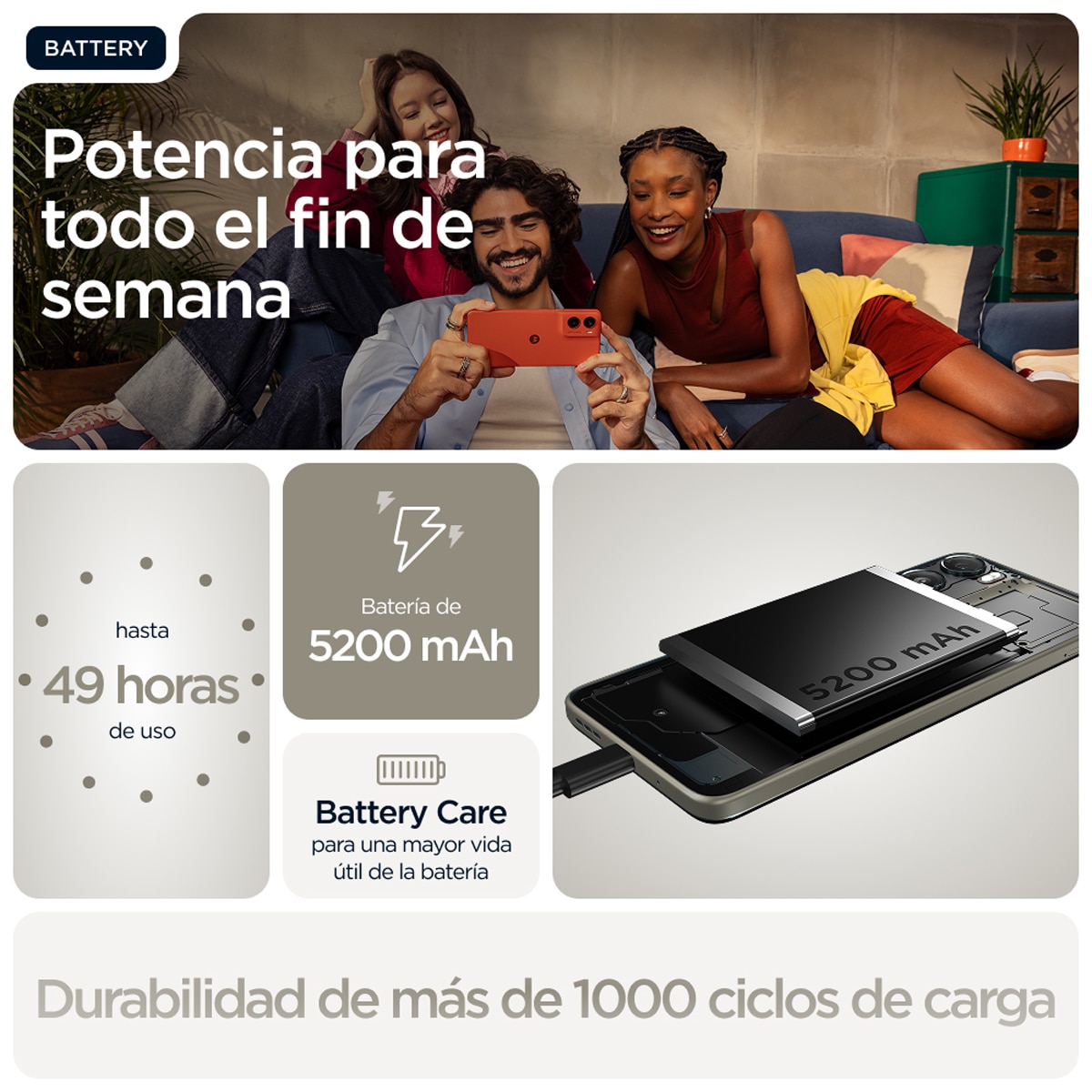 Motorola moto g06 Power 8GB + 256GB móvil libre Pantone Laurel Oak-9