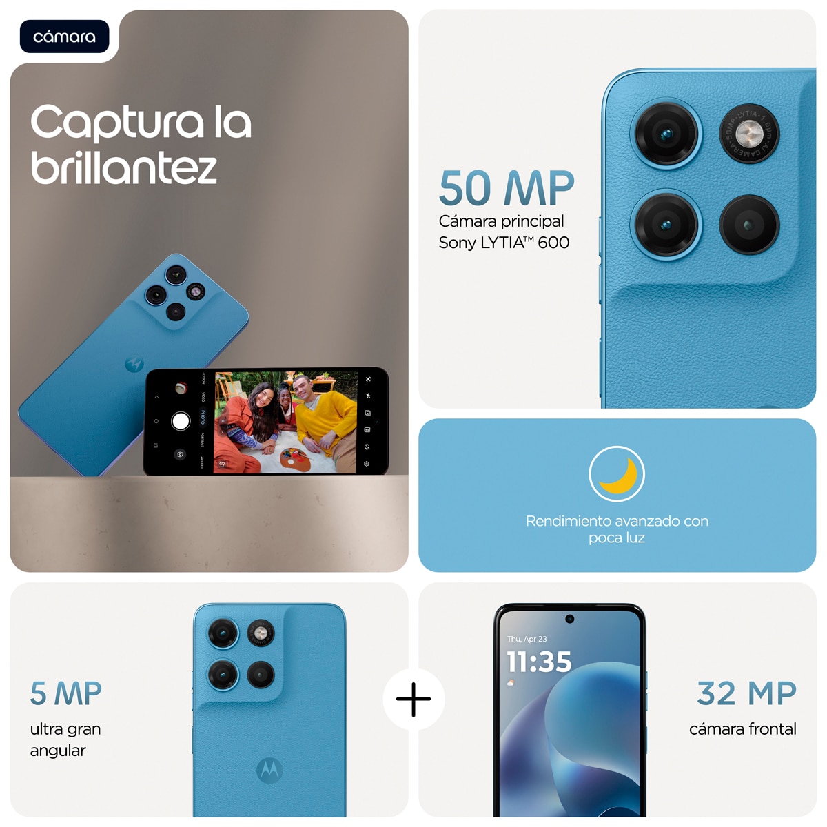 Móvil Motorola moto g17 power 6,75" MediaTek Helio G81 Extreme - Alaskan Blue 256 GB + 4 GB RAM Alaskan Blue-5