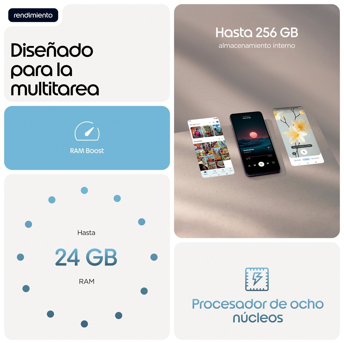 Móvil Motorola moto g17 power 6,75" MediaTek Helio G81 Extreme - Alaskan Blue 256 GB + 4 GB RAM Alaskan Blue-6