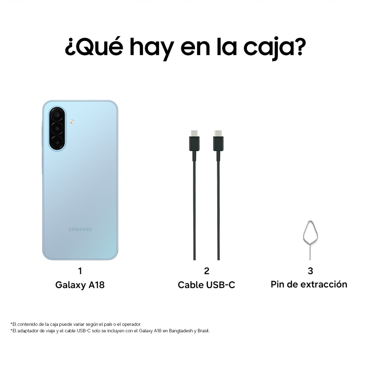 Móvil Samsung Galaxy A18 6,7" Exynos 1610 - Azul claro 128 GB + 4 GB RAM Azul claro-6