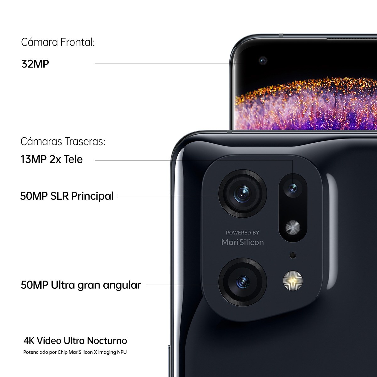 Oppo Find X5 Pro 5G 12 GB +256 GB móvil libre - Ceramic White 256 GB + 12 GB RAM Glaze Black-2