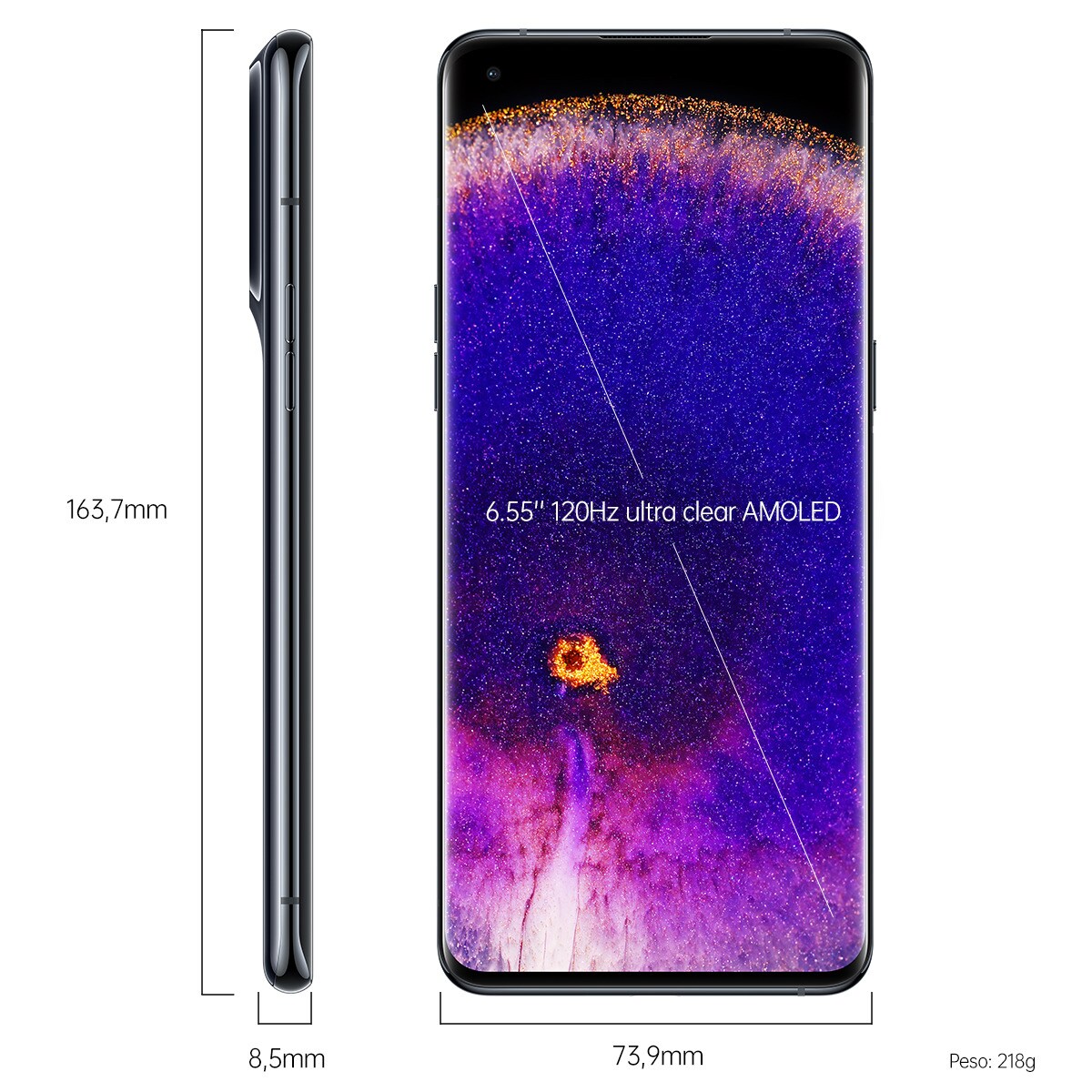 Oppo Find X5 Pro 5G 12 GB +256 GB móvil libre - Ceramic White 256 GB + 12 GB RAM Glaze Black-3