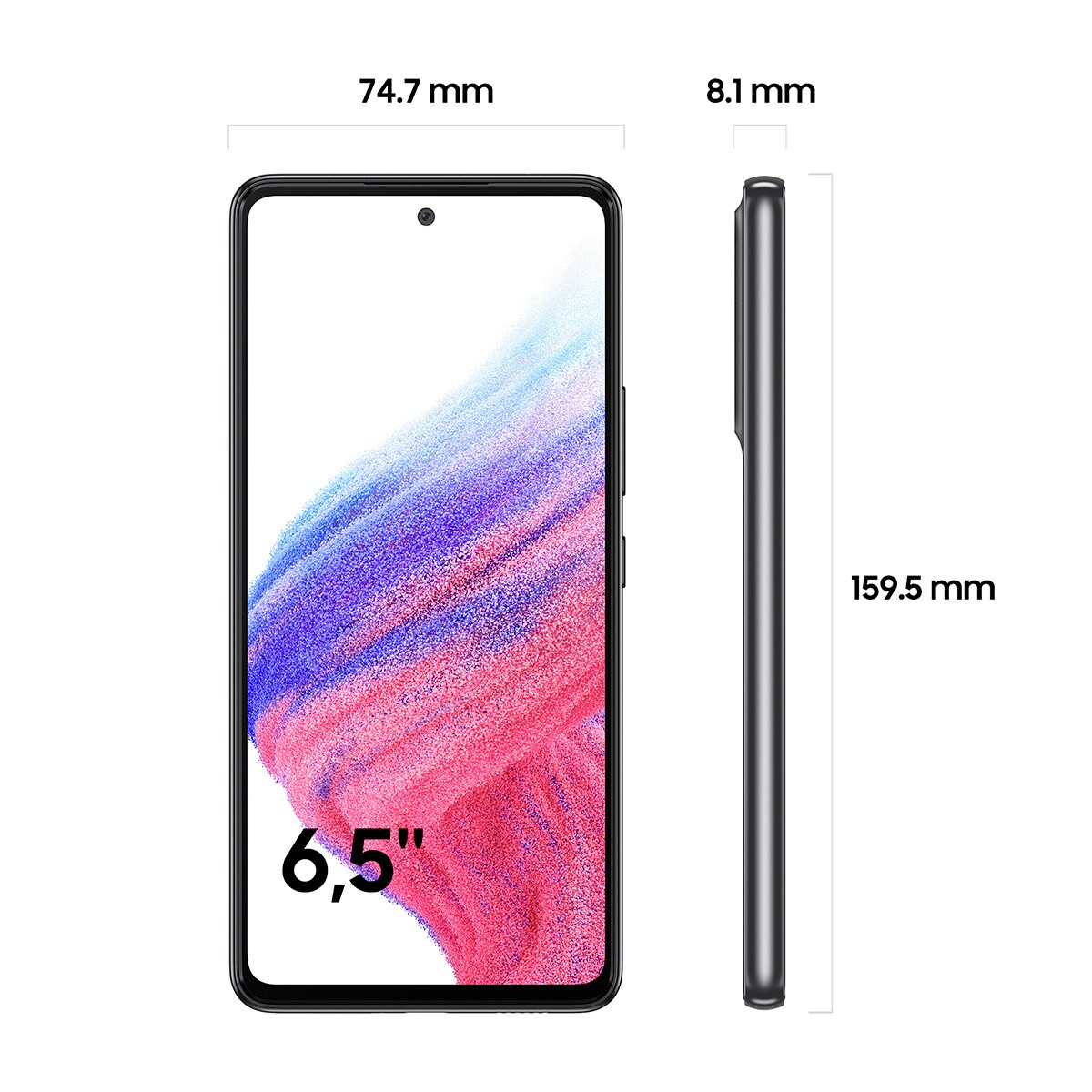 Samsung Galaxy A53 5G móvil libre Negro-2