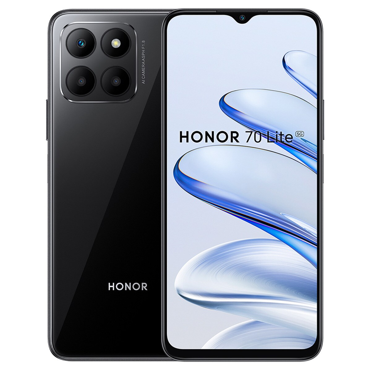 Honor 70 lite 5G 4 GB + 128 GB Midnight Black móvil libre Negro-1