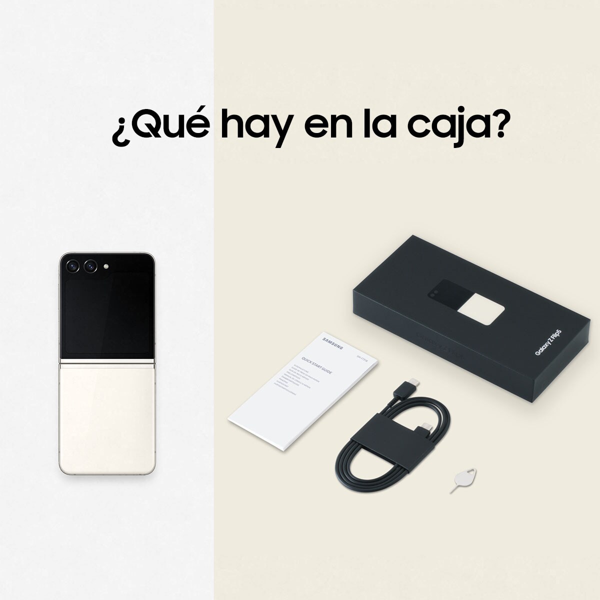Samsung Galaxy Z Flip5 8 GB + 256 GB móvil libre Crema-6