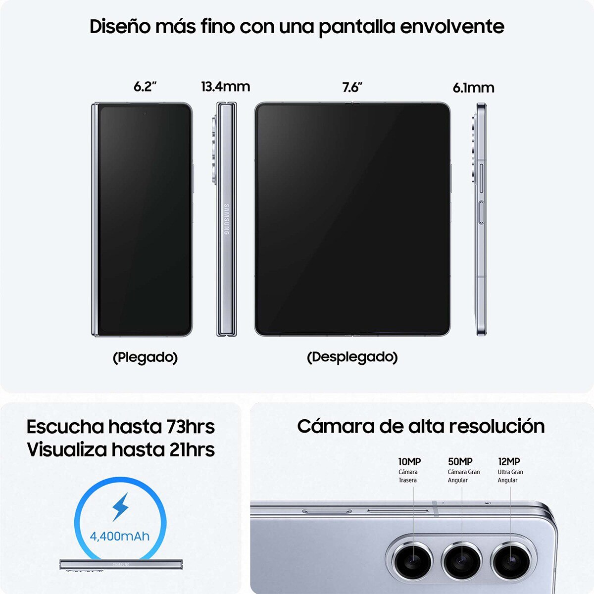 Samsung Galaxy Z Fold5 12 GB + 512 GB móvil libre - Negro 512 GB + 12 GB RAM Negro-2