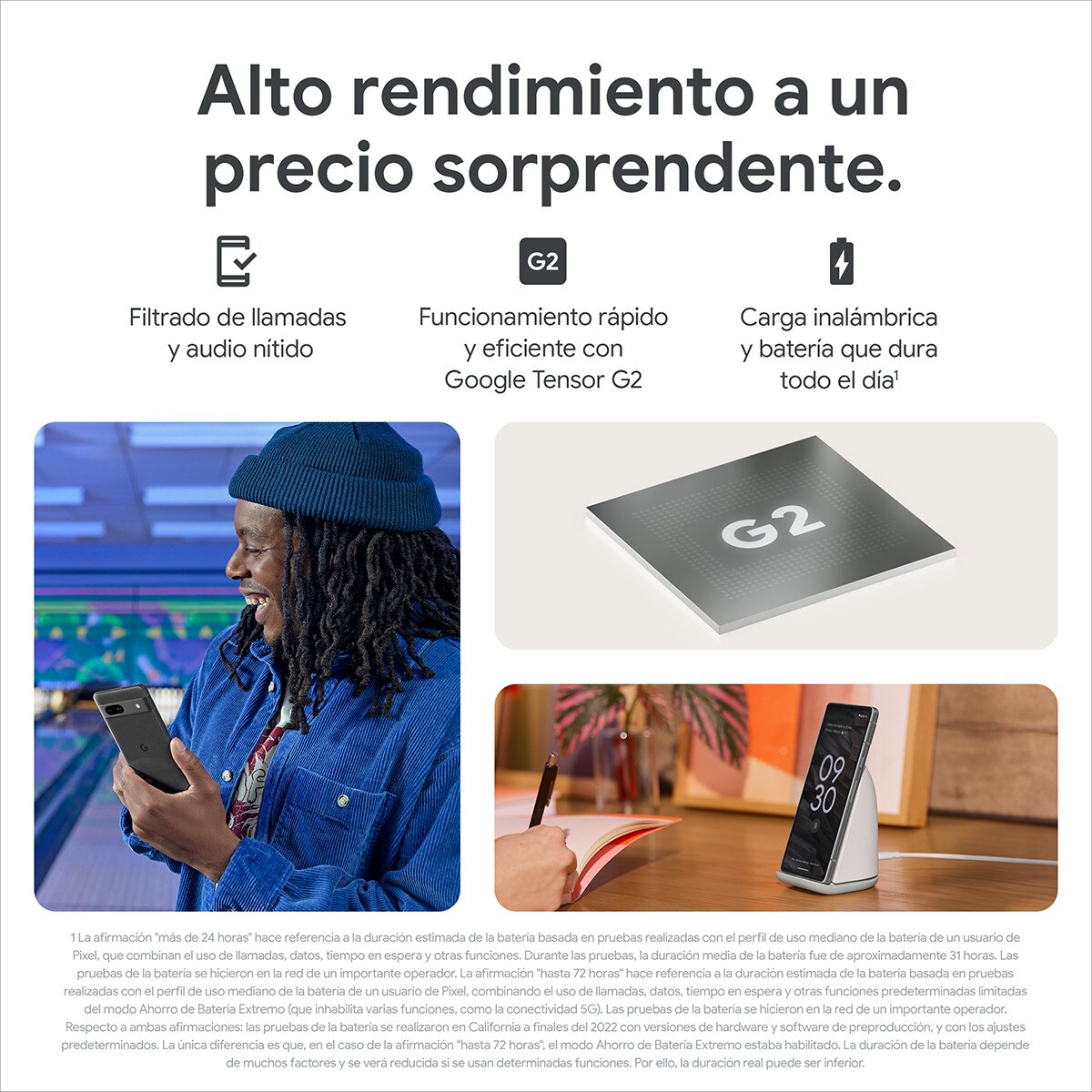 Google Pixel 7a 8 GB + 128 GB móvil libre Azul claro-8