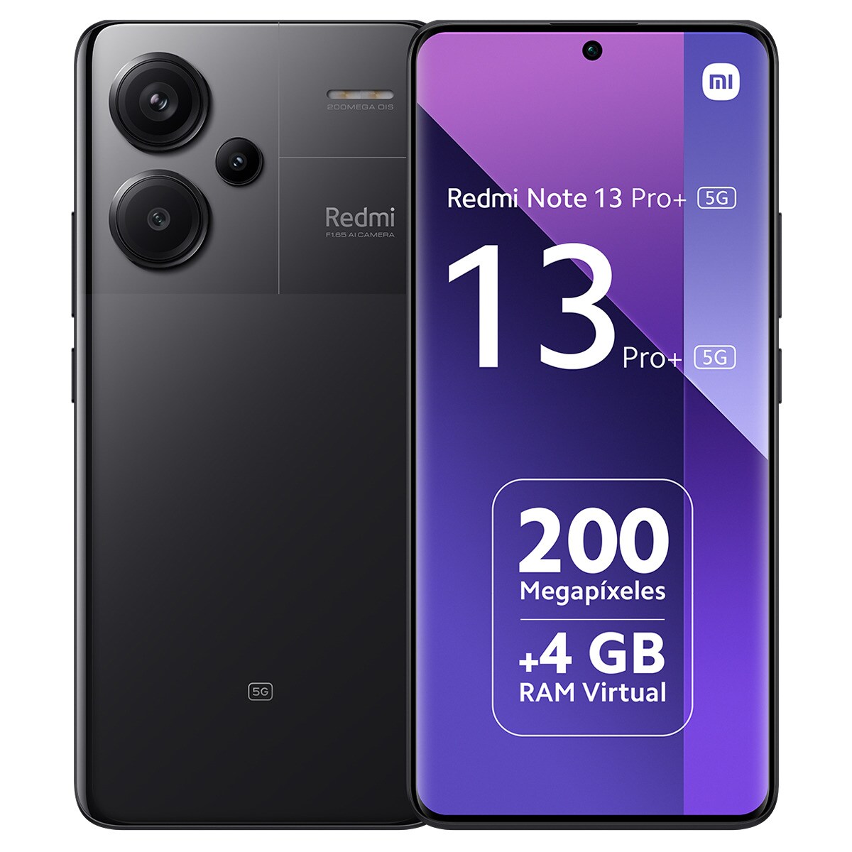 Xiaomi Redmi Note 13 Pro+ 5G 8GB + 256GB móvil libre Negro Medianoche-1