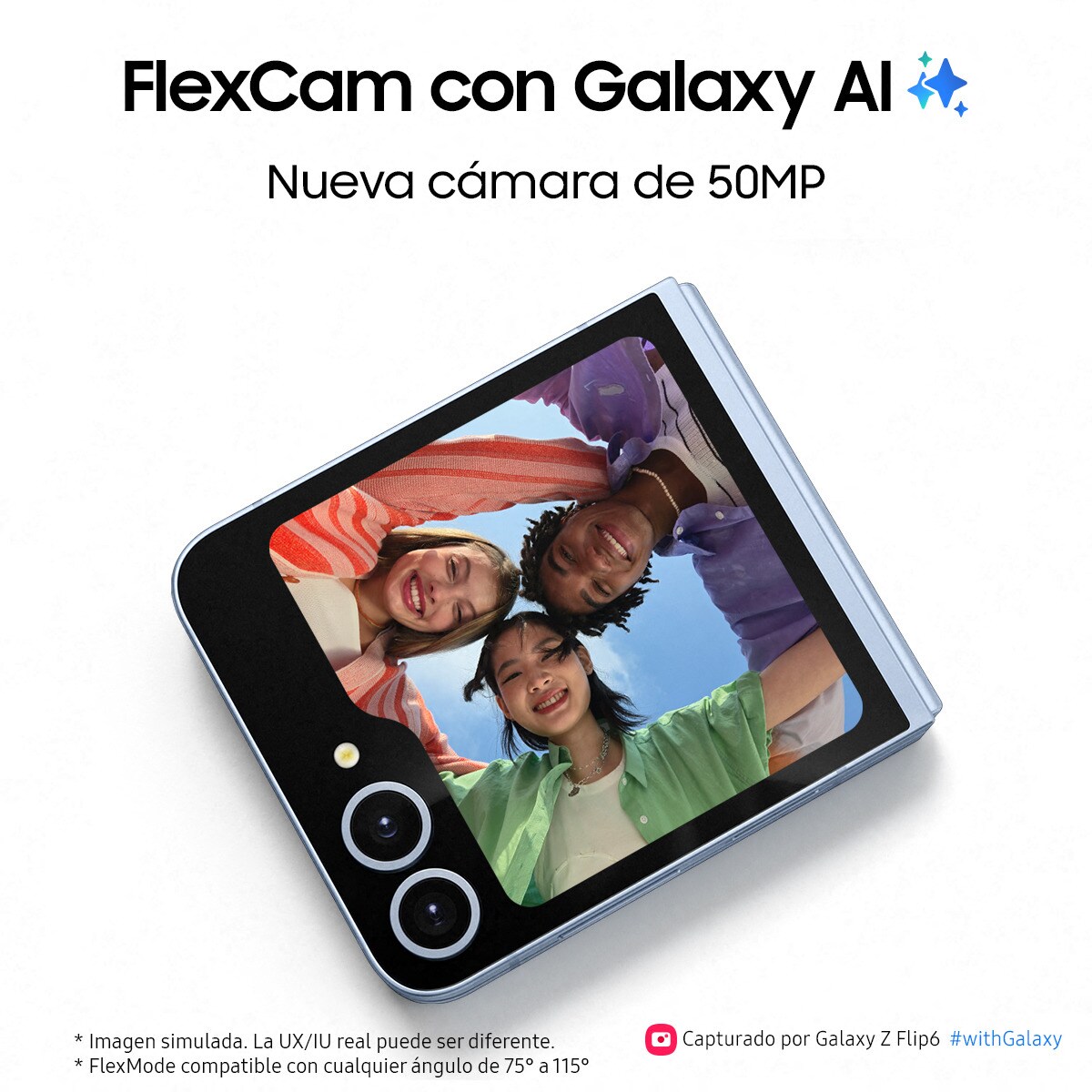 Samsung Galaxy Z Flip6, 512GB + 12 GB móvil libre Azul-3