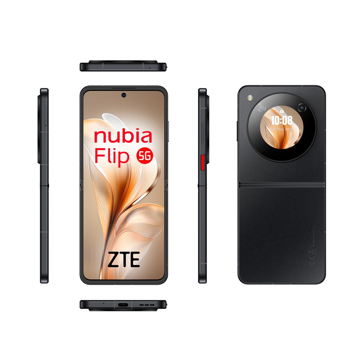 ZTE nubia Flip 5G 8GB + 256GB móvil libre Negro-4
