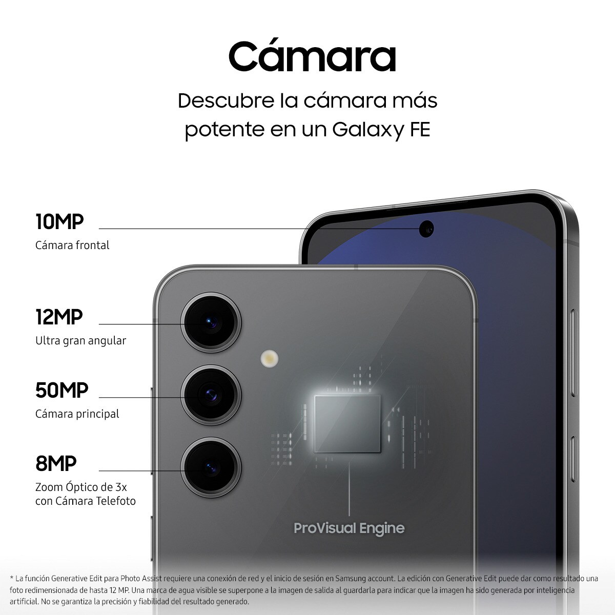 Samsung Galaxy S24 FE 256GB + 8GB móvil libre Grafito-5