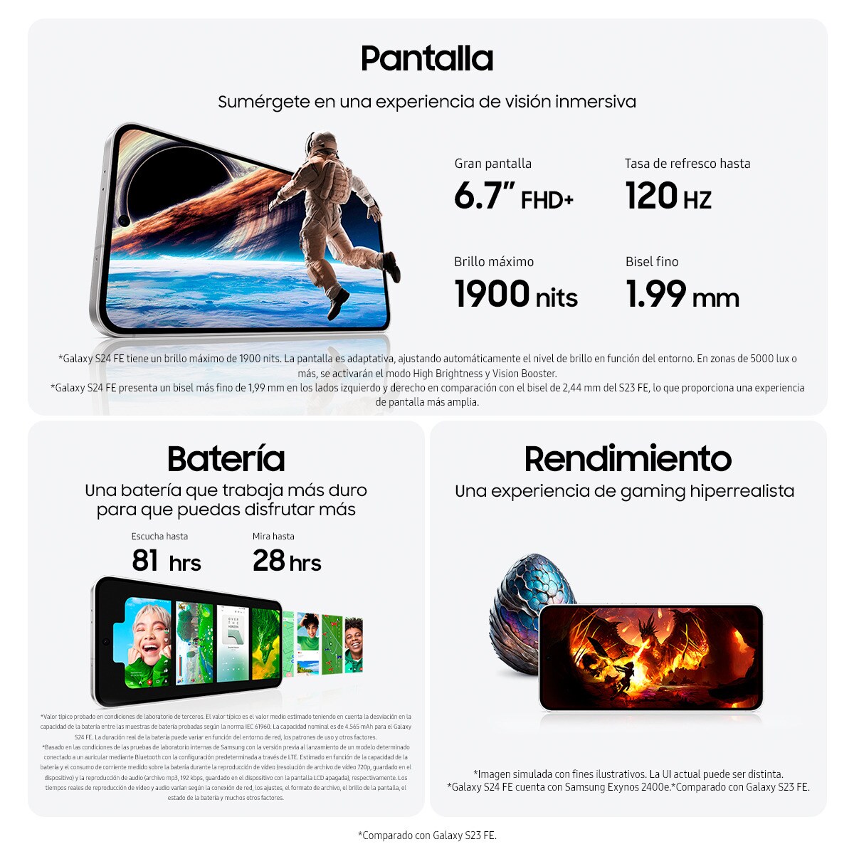 Samsung Galaxy S24 FE 256GB + 8GB móvil libre Grafito-6