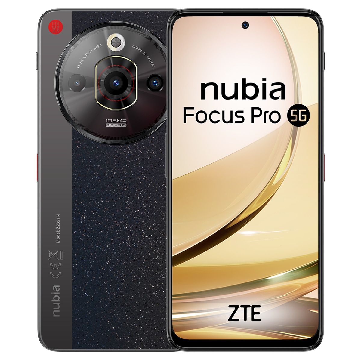 Bundle ZTE nubia Focus Pro 5G 8GB + 256GB + Lentes de regalo Negro-1