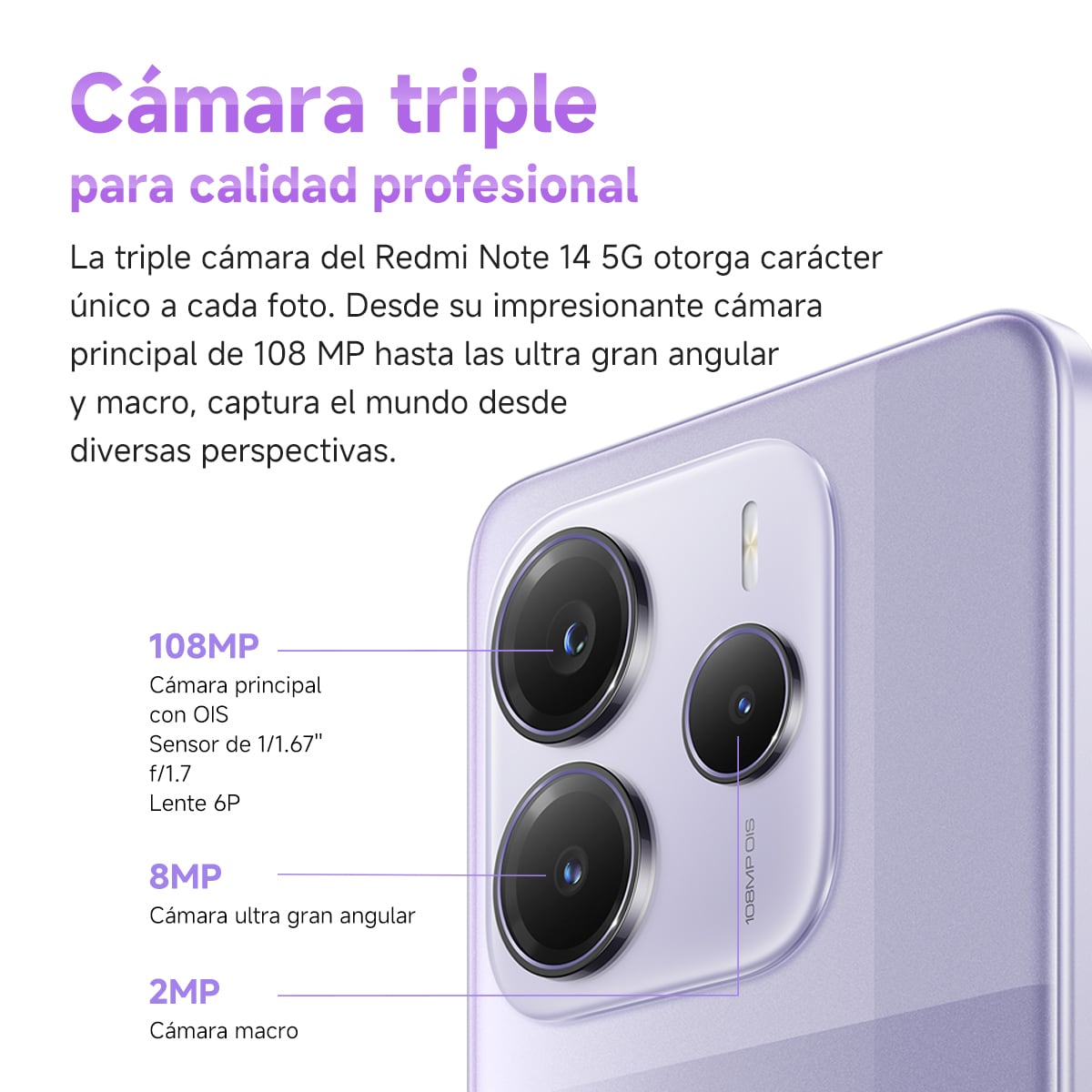 Xiaomi Redmi Note 14 5G 8GB + 256GB móvil libre Negro Medianoche-7