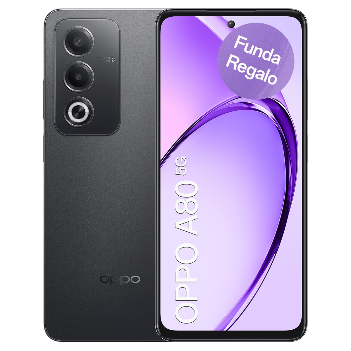 Oppo A80 5G 8GB + 256GB móvil libre + funda Negro-1