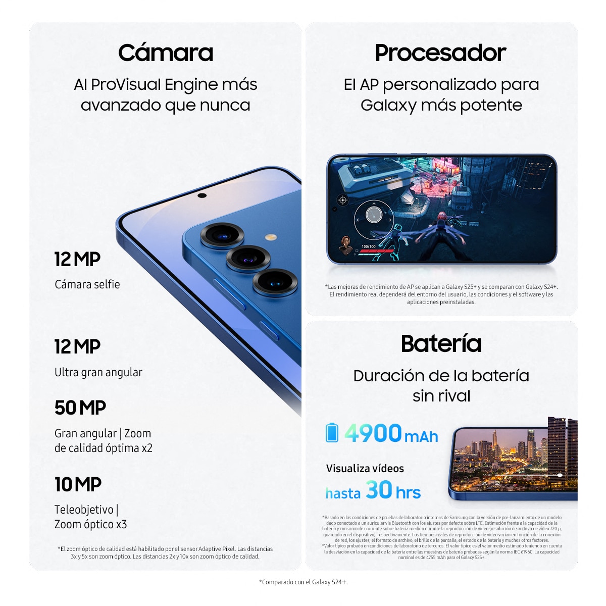 Samsung Galaxy S25+ 12 GB + 256 GB móvil libre Azul-4