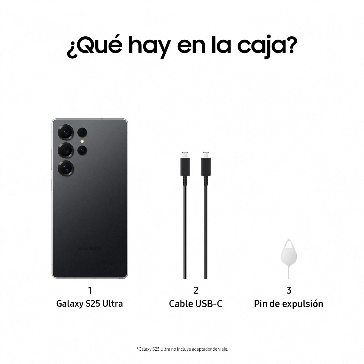 Móvil Samsung Galaxy S25 Ultra 6,9" Qualcomm Snapdragon 8 Elite - Negro Titanio 256 GB + 12 GB RAM Negro Titanio-6