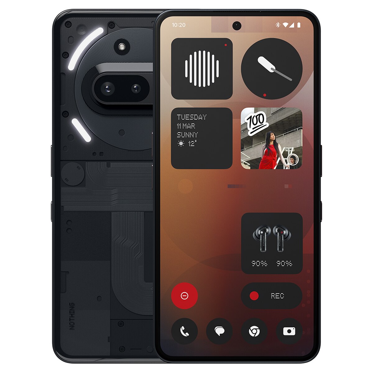 NOTHING Phone (3a) 8 GB + 128 GB móvil libre con cargador de 45W Negro-2