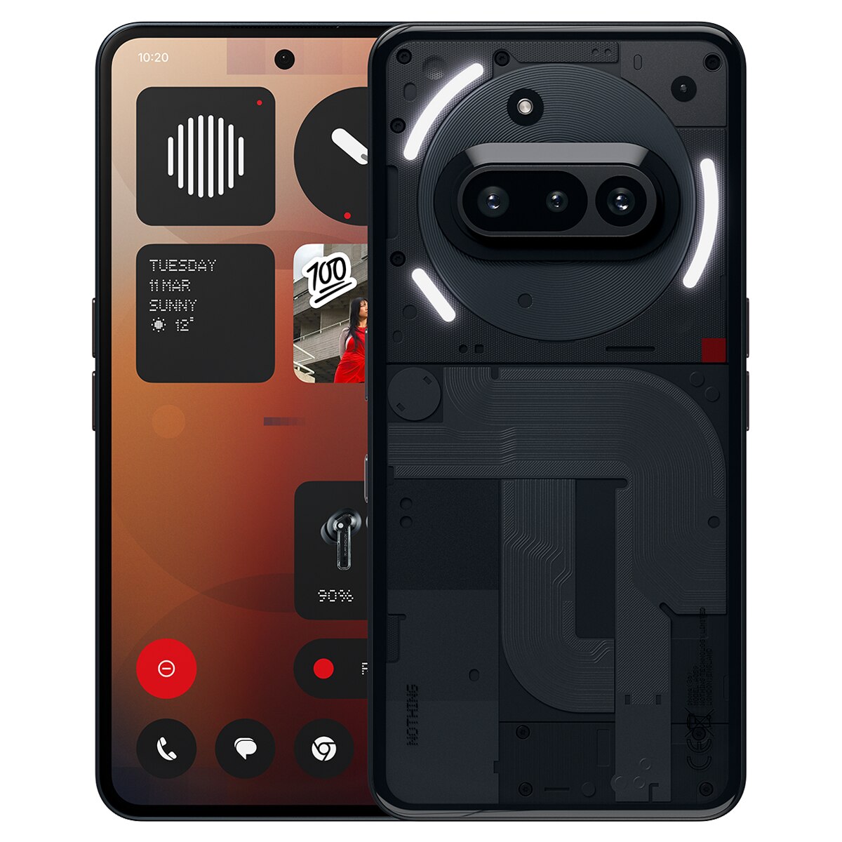 NOTHING Phone (3a) 8 GB + 128 GB móvil libre con cargador de 45W Negro-5