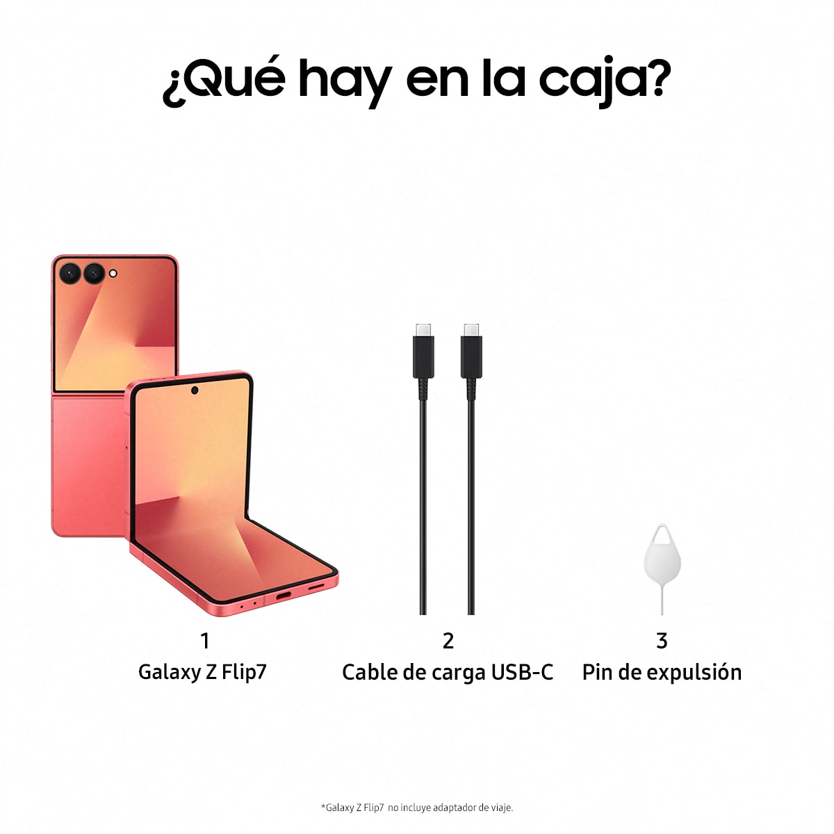Móvil Samsung Galaxy Z Flip7 4,1" Samsung Exynos 2500 - Rojo Coral 256 GB + 12 GB RAM Rojo Coral-6