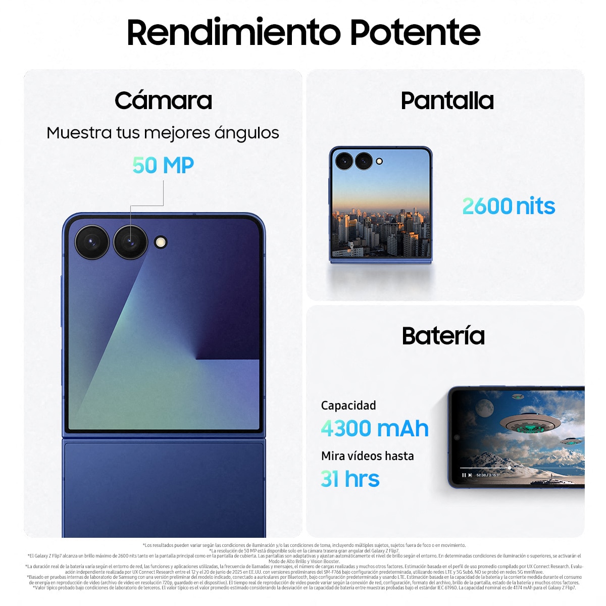 Samsung Galaxy Z Flip7 12GB + 512GB móvil libre Azul Intenso-4