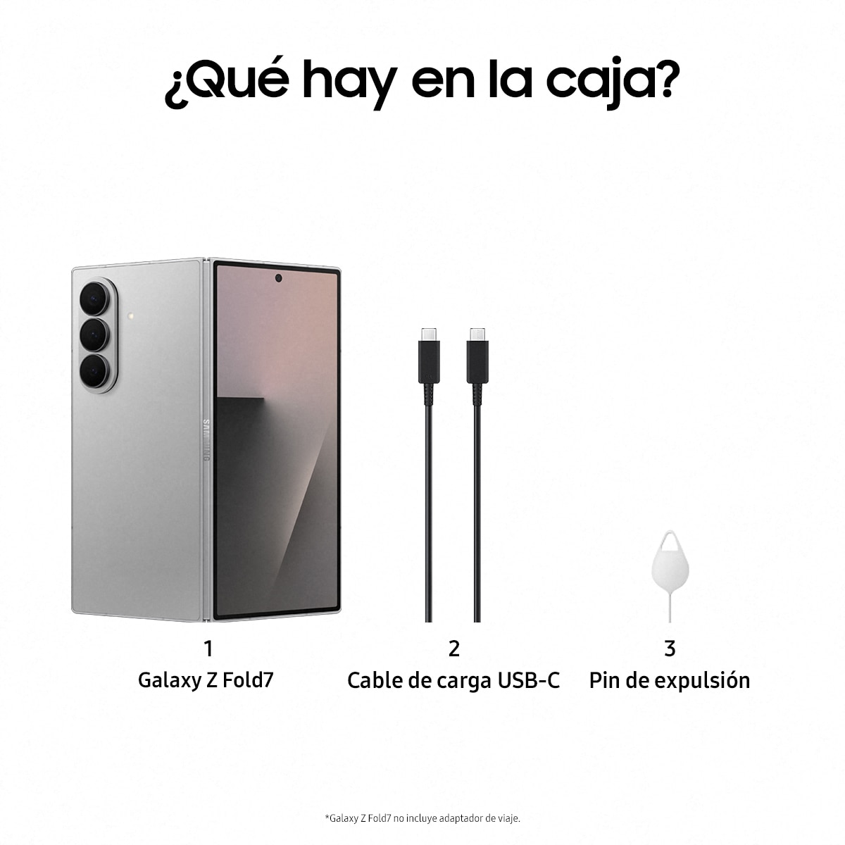 Samsung Galaxy Z Fold7 12GB + 256GB móvil libre Plata-9